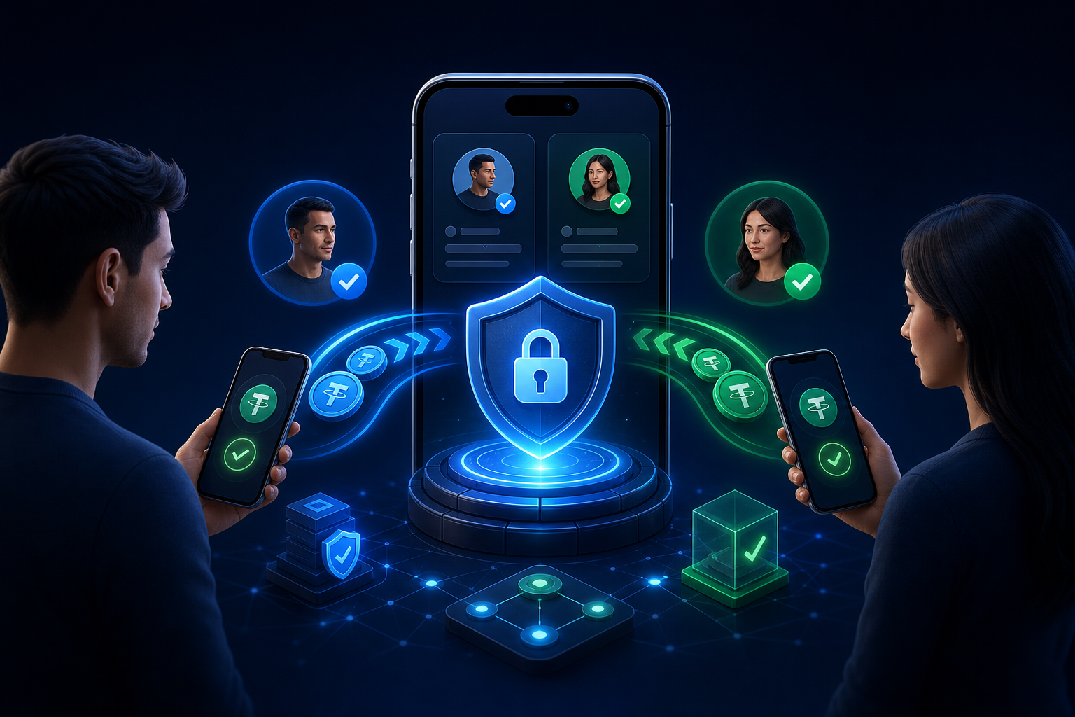Professional CoinRep escrow security illustration